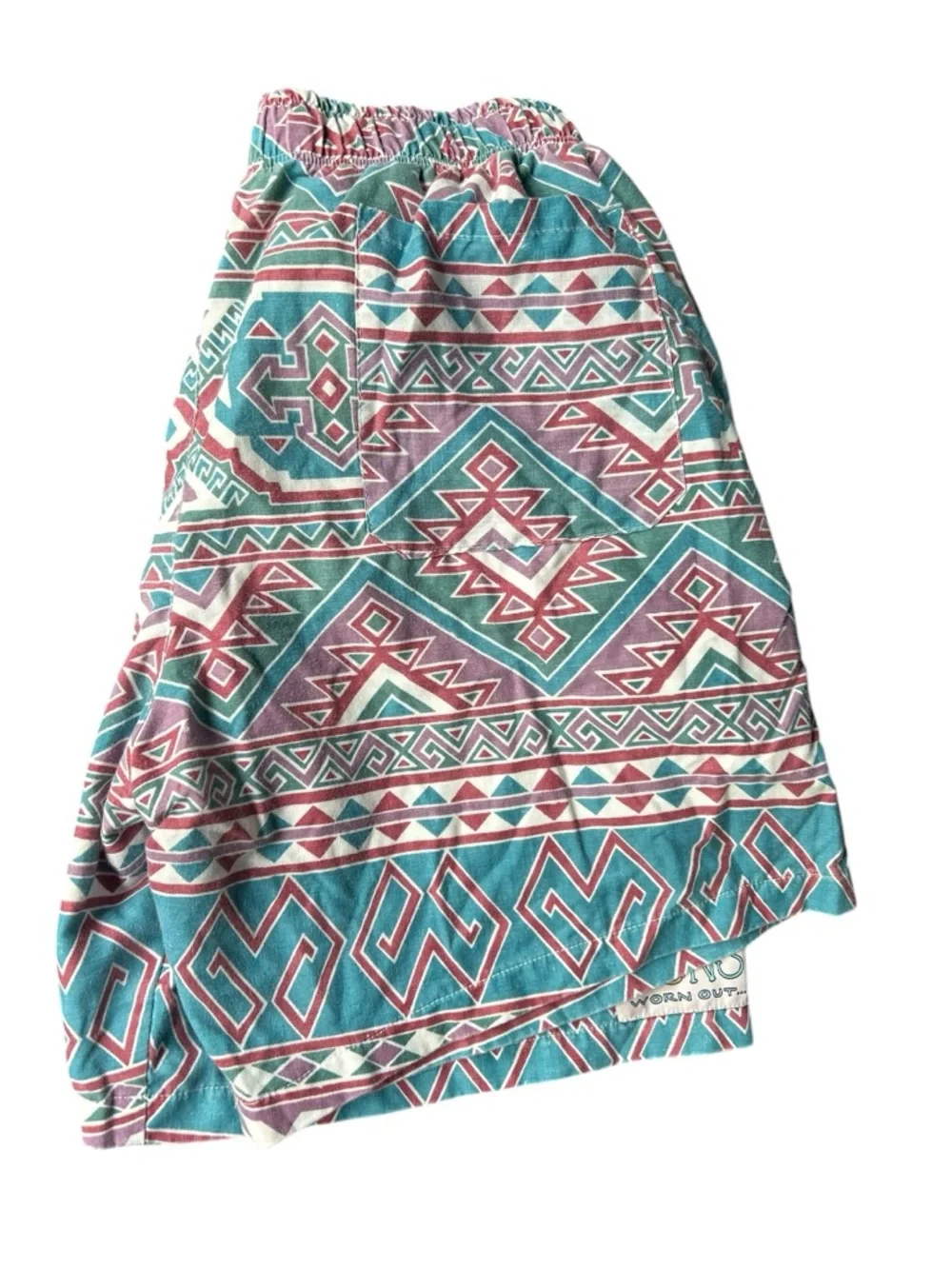 Muns‎ Australia Summer Aztec Print Elastic-Waist Board Shorts Retro